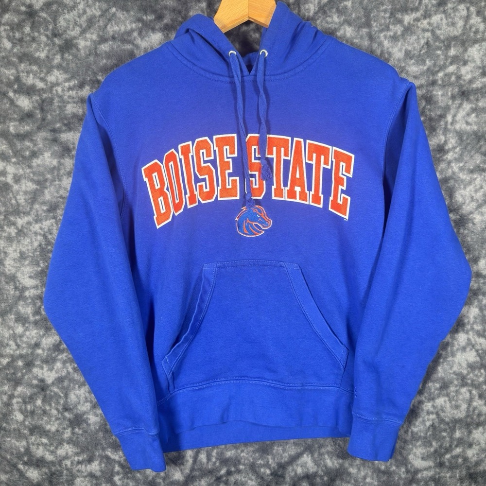 Boise State Broncos Pullover Hoodie Mens XS Blue Gear For Sports Big Cotton